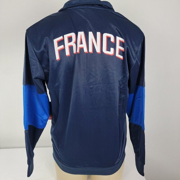 Team France Icon Sports Dark Blue Jacket Size M Medium Soccer NEW NWT Zip Up - Picture 4 of 7